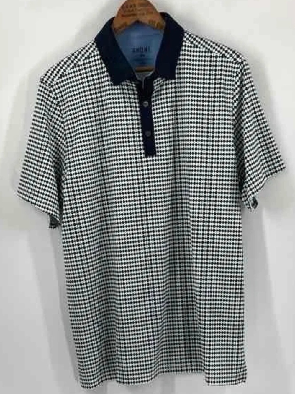 Men’s RHÔNE geometric polo size medium NWT